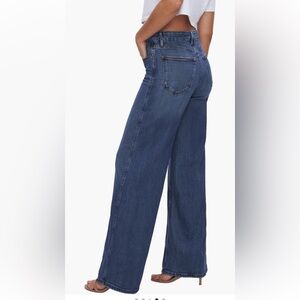 Good American High-Rise Wide Leg Jeans - Deep Indigo